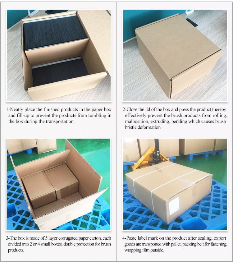 Packing of strip brush