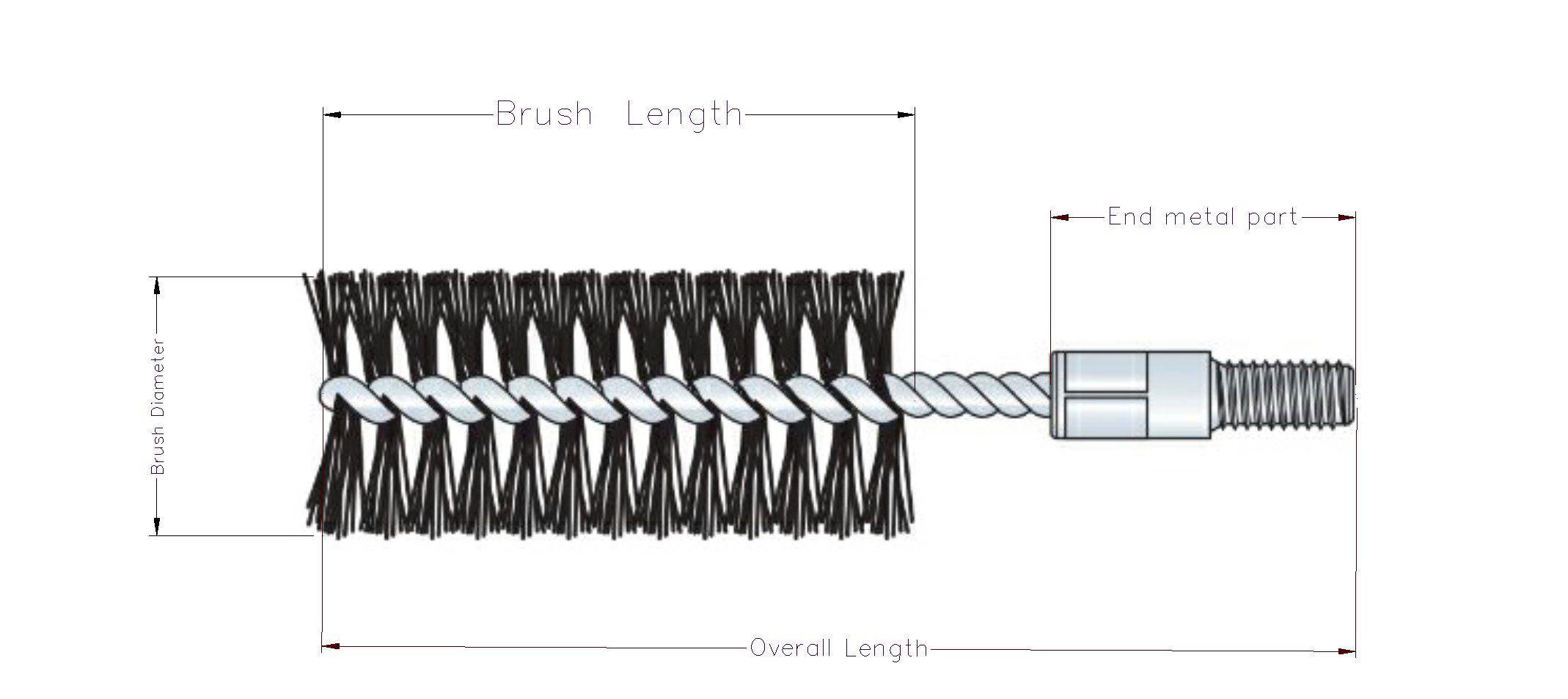 Boiler Tube Cleaning Brush Drawing