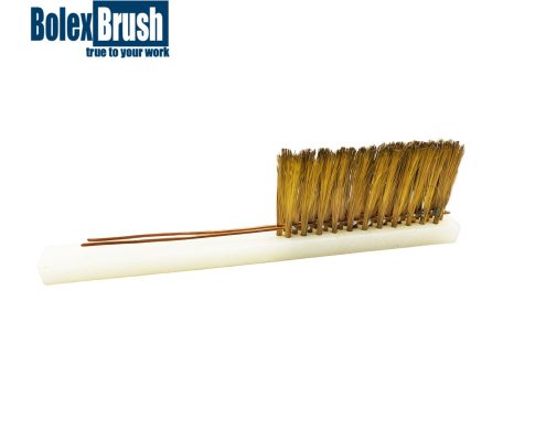 Brass wire brush with handle